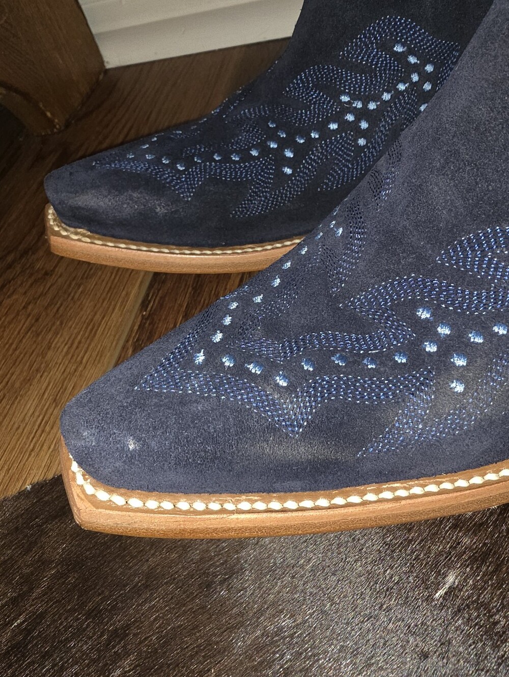 Old Gringo Blue Suede Tall Jager Boots, Women's 7.5 (Fit Like Mayra's) - Picture 8 of 16